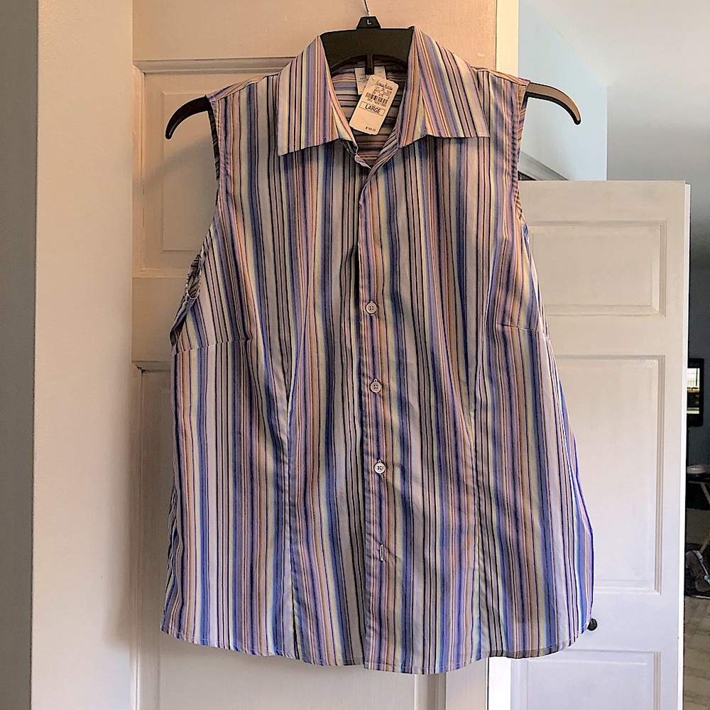 Craig Taylor Ltd 100% Egyptian cotton sleeveless blouse.
